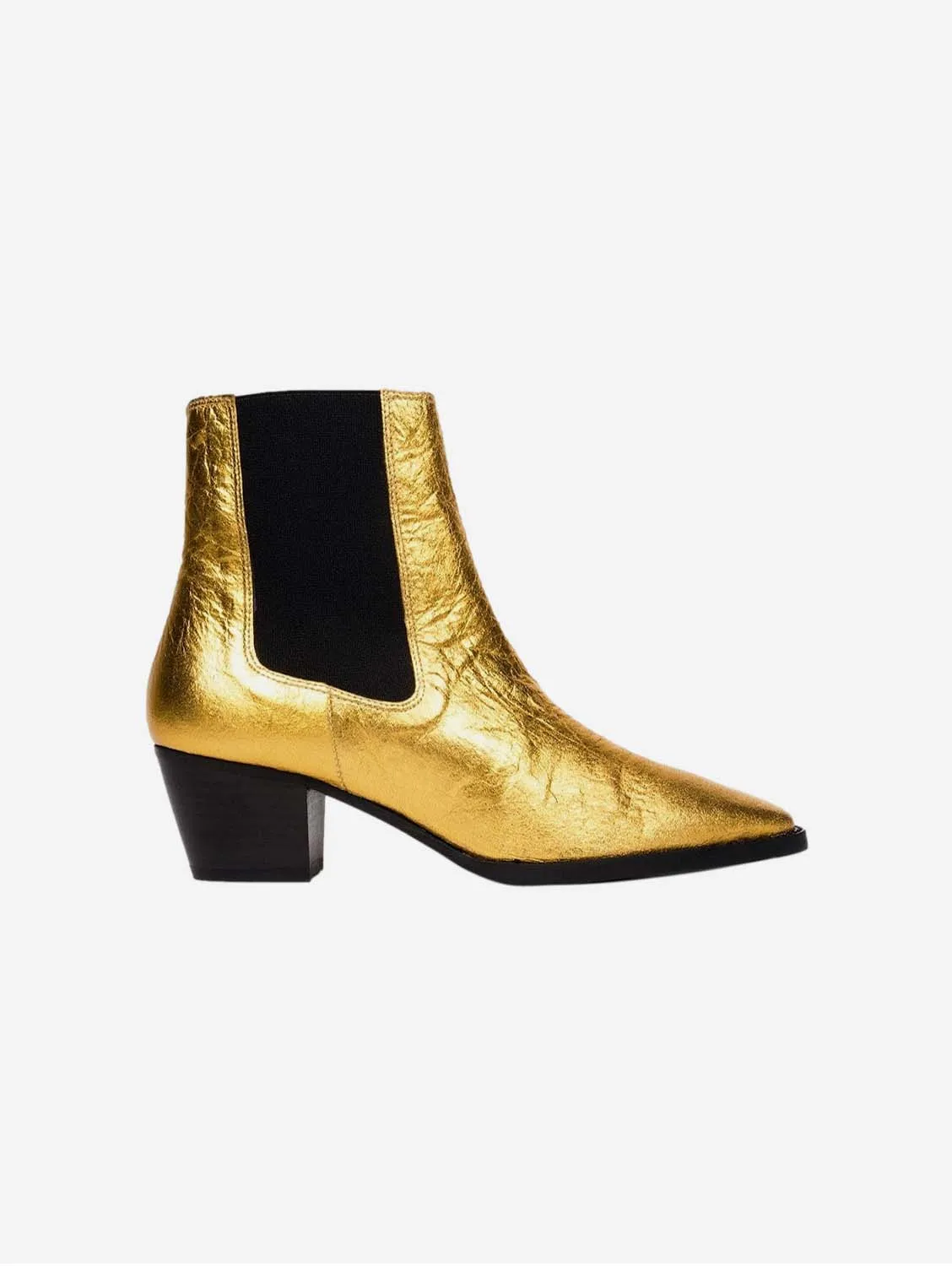 Vendredi 15h, c'est génial ! Bottines vegan en Piñatex | Or métallisé