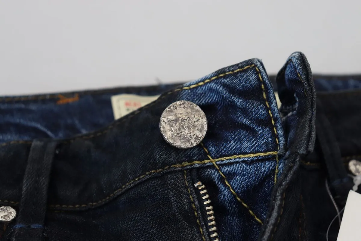 Acht  Jean Femme Slim Basse Taille Coton Décontracté