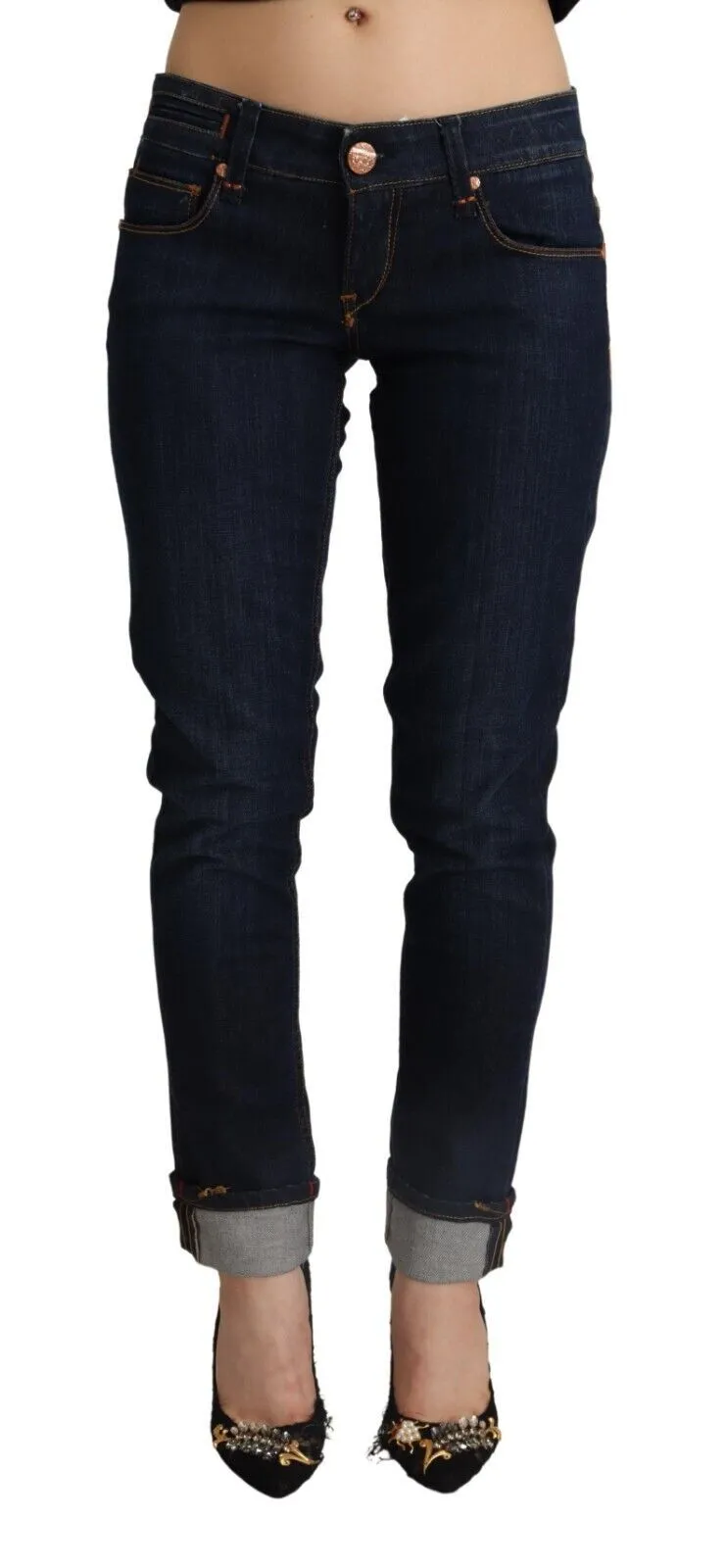 Acht  Pantalon Femme Coton Taille Basse Slim Fit  Jeans pour Femme