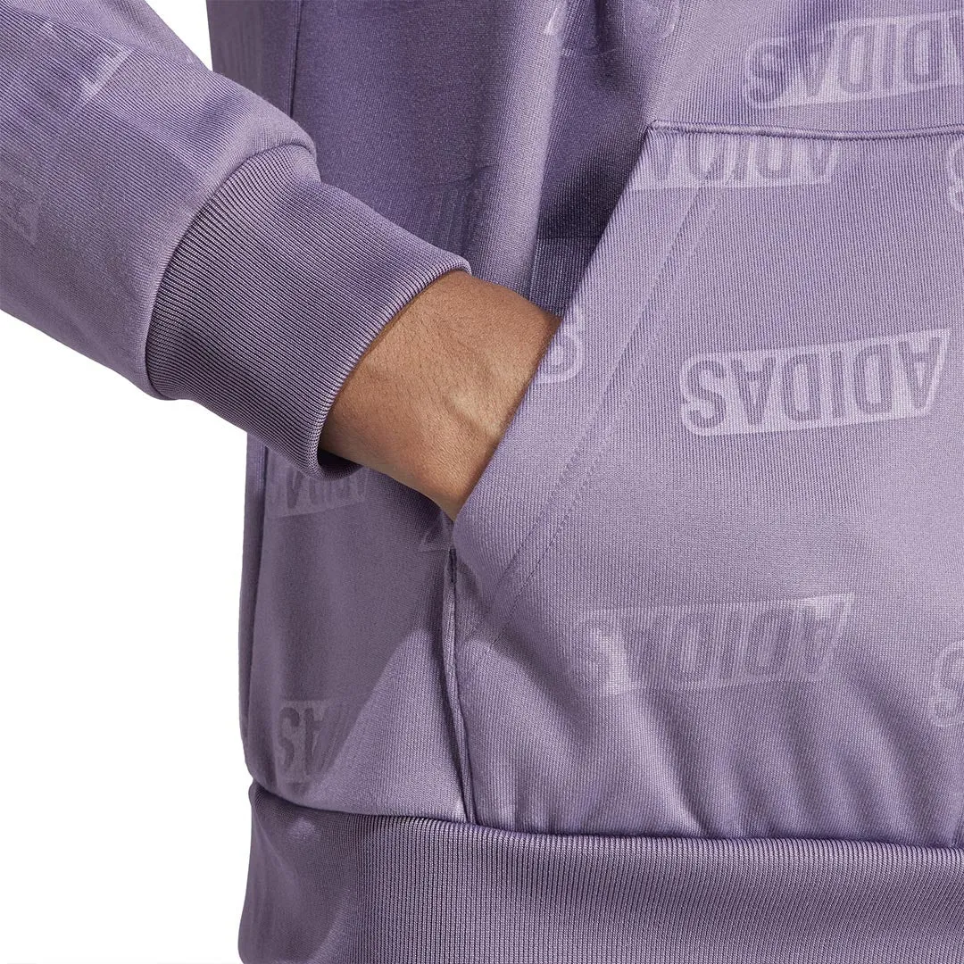 adidas - Sweat à capuche quart de zip pour homme avec motif en relief (IJ6441)