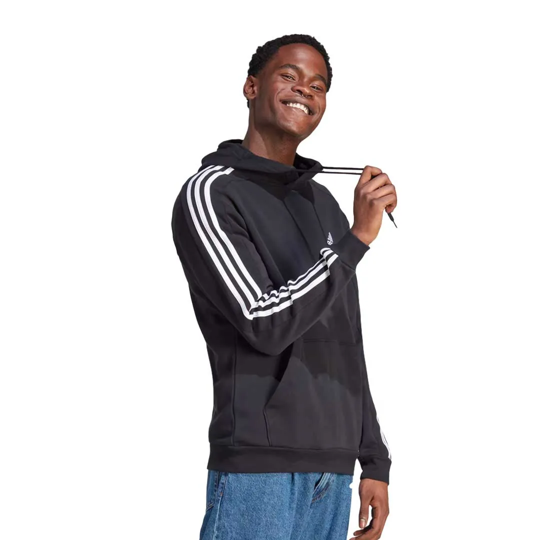 adidas - Pull à capuche Essentials en polaire à 3 bandes pour homme (IB4028)