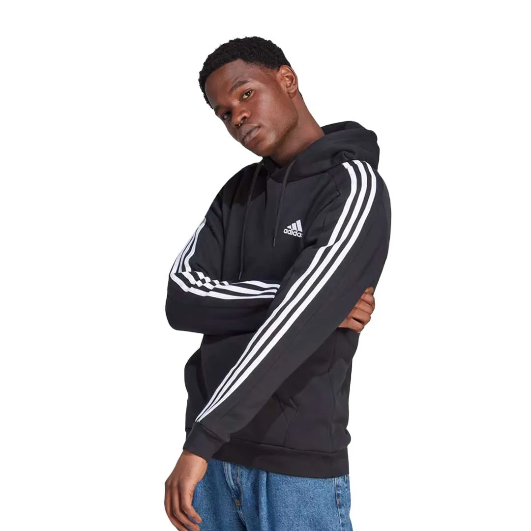 adidas - Pull à capuche Essentials en polaire à 3 bandes pour homme (IB4028)