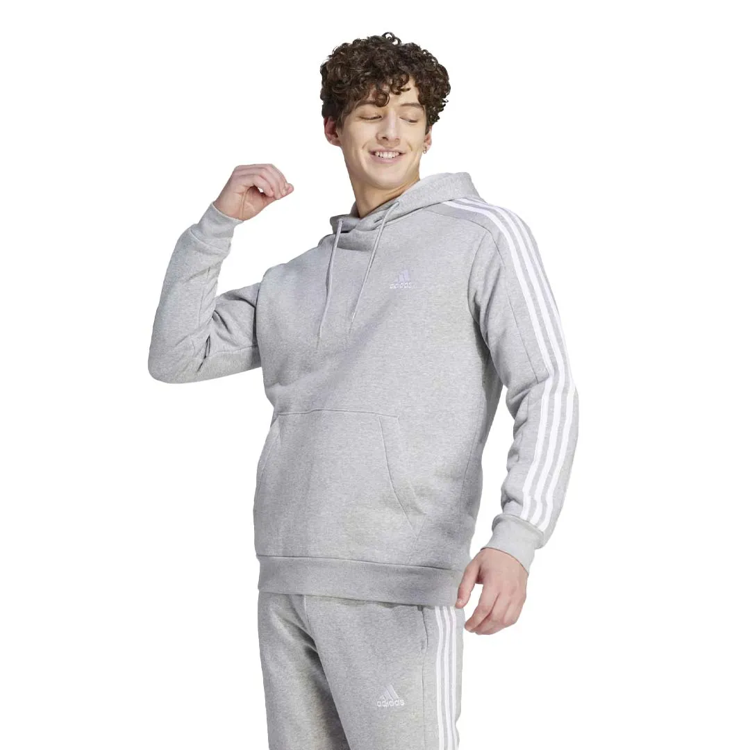 adidas - Pull à capuche Essentials en polaire à 3 bandes pour homme (IJ6474)