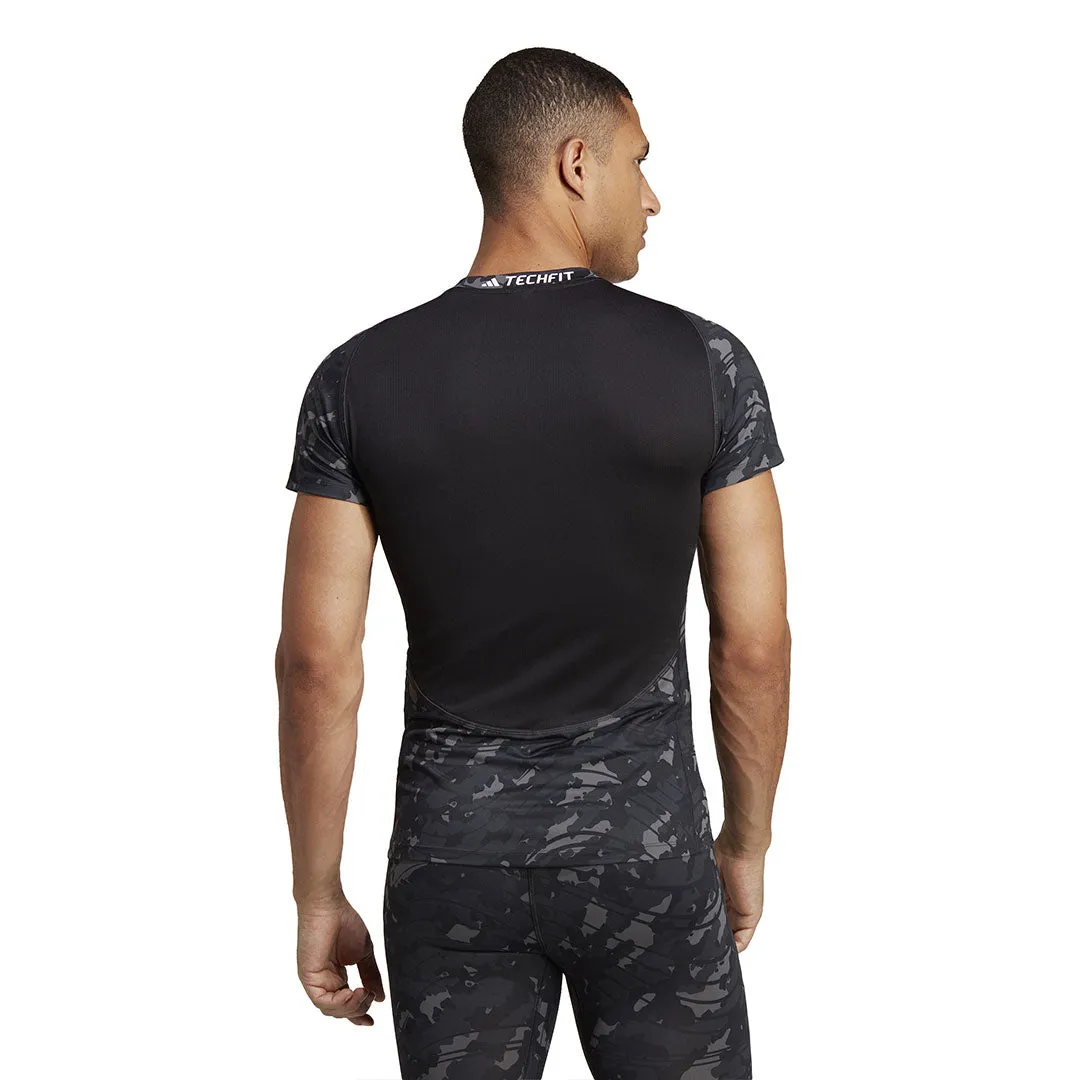 adidas - T-shirt d'entraînement Techfit à motif intégral pour homme (HS9811)