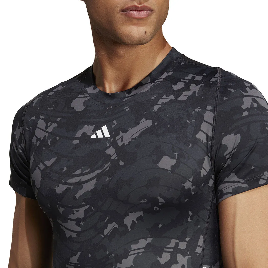 adidas - T-shirt d'entraînement Techfit à motif intégral pour homme (HS9811)