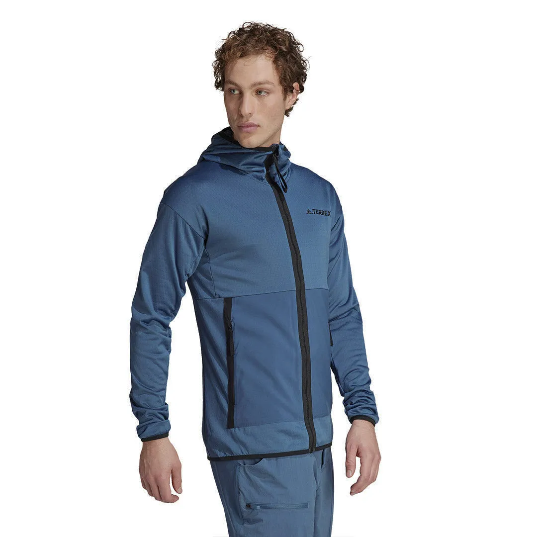 adidas - Veste de randonnée légère à capuche pour hommes Terrex Tech (HT2008)