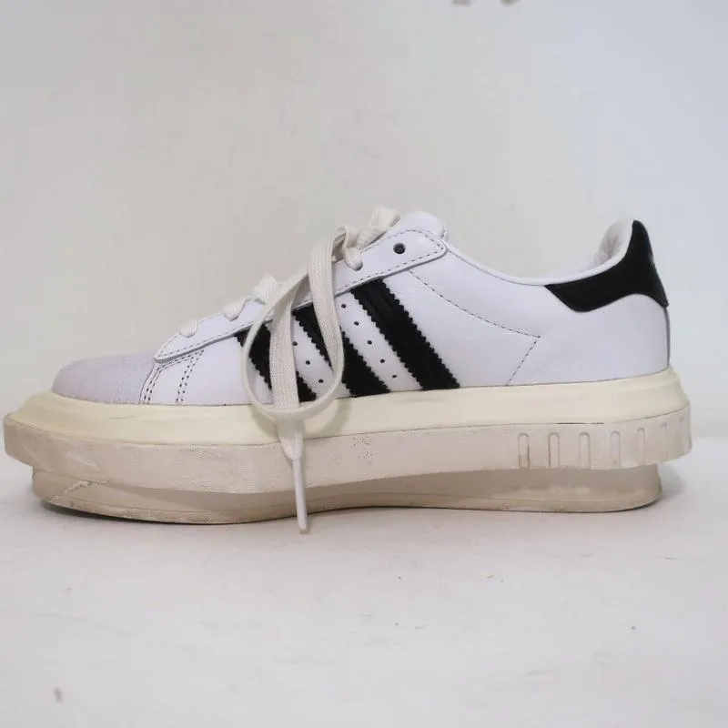 Adidas Sneakers Plateforme en Cuir Blanc Taille 6