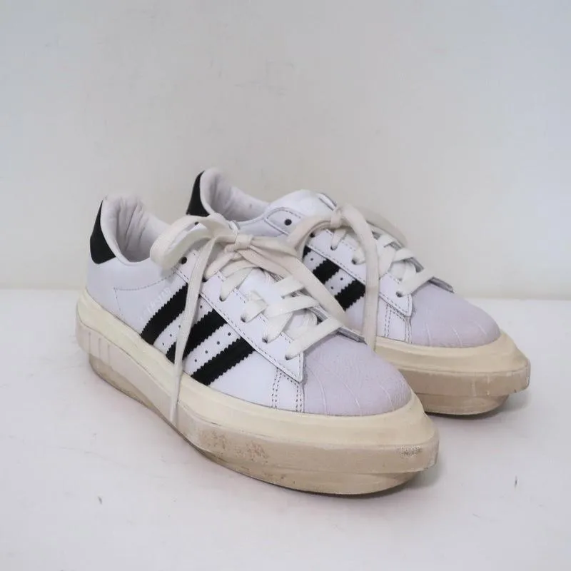 Adidas Sneakers Plateforme en Cuir Blanc Taille 6