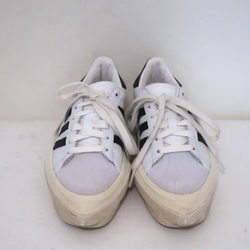 Adidas Sneakers Plateforme en Cuir Blanc Taille 6