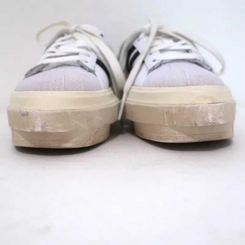 Adidas Sneakers Plateforme en Cuir Blanc Taille 6