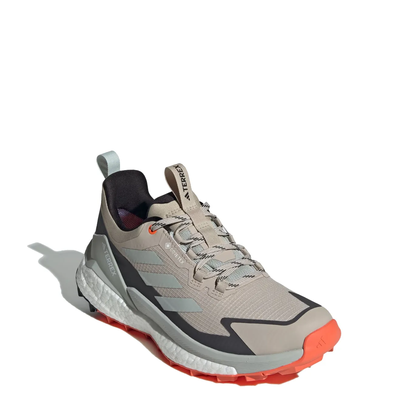 Adidas Terrex Femme Free Hiker 2.0 Low Gore-Tex Wonder Beige / Noir de Base / Orange Semi Impact