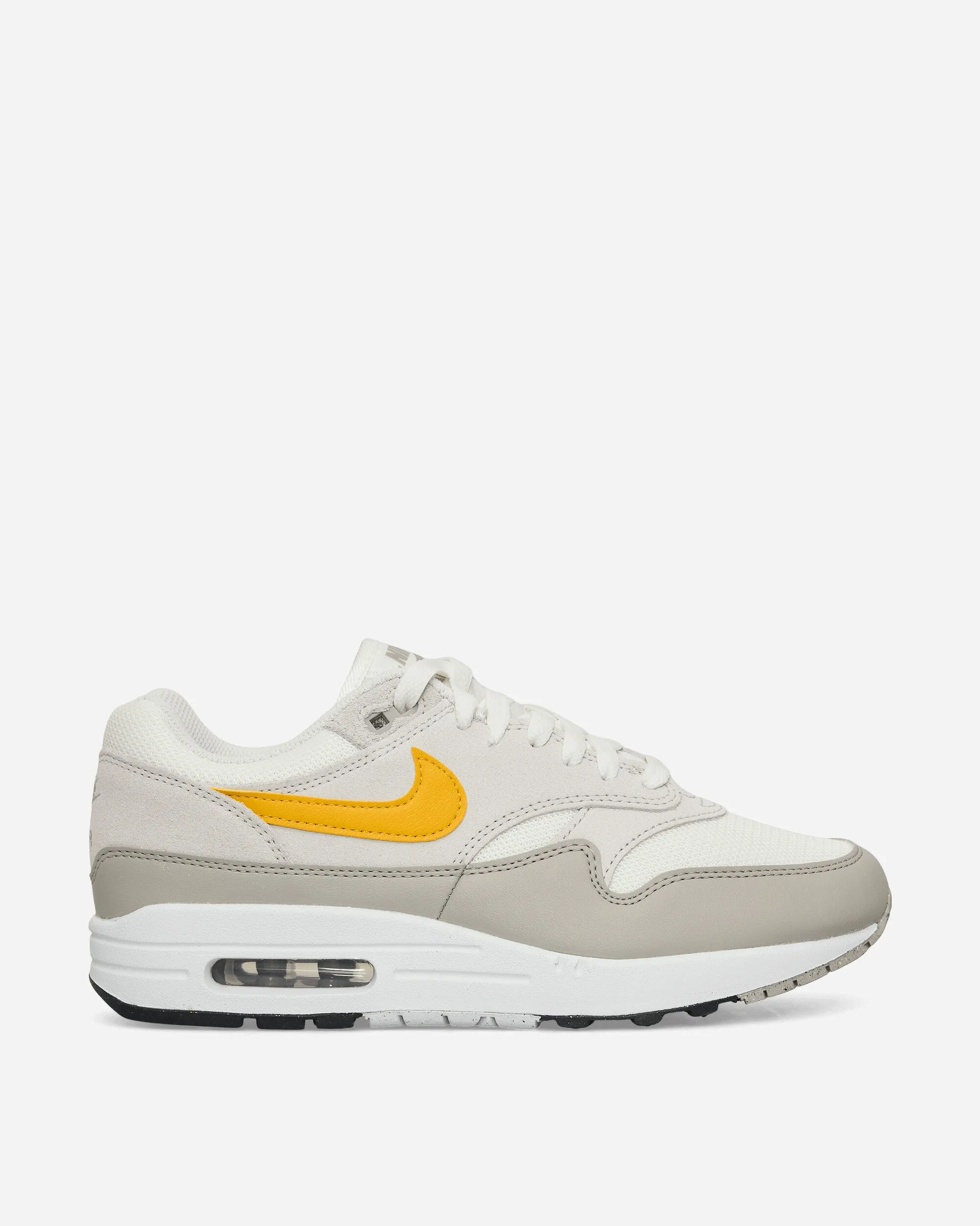 Air Max 1 Essential Sneakers Blanc Sommet / Gris Vaste / Or Université