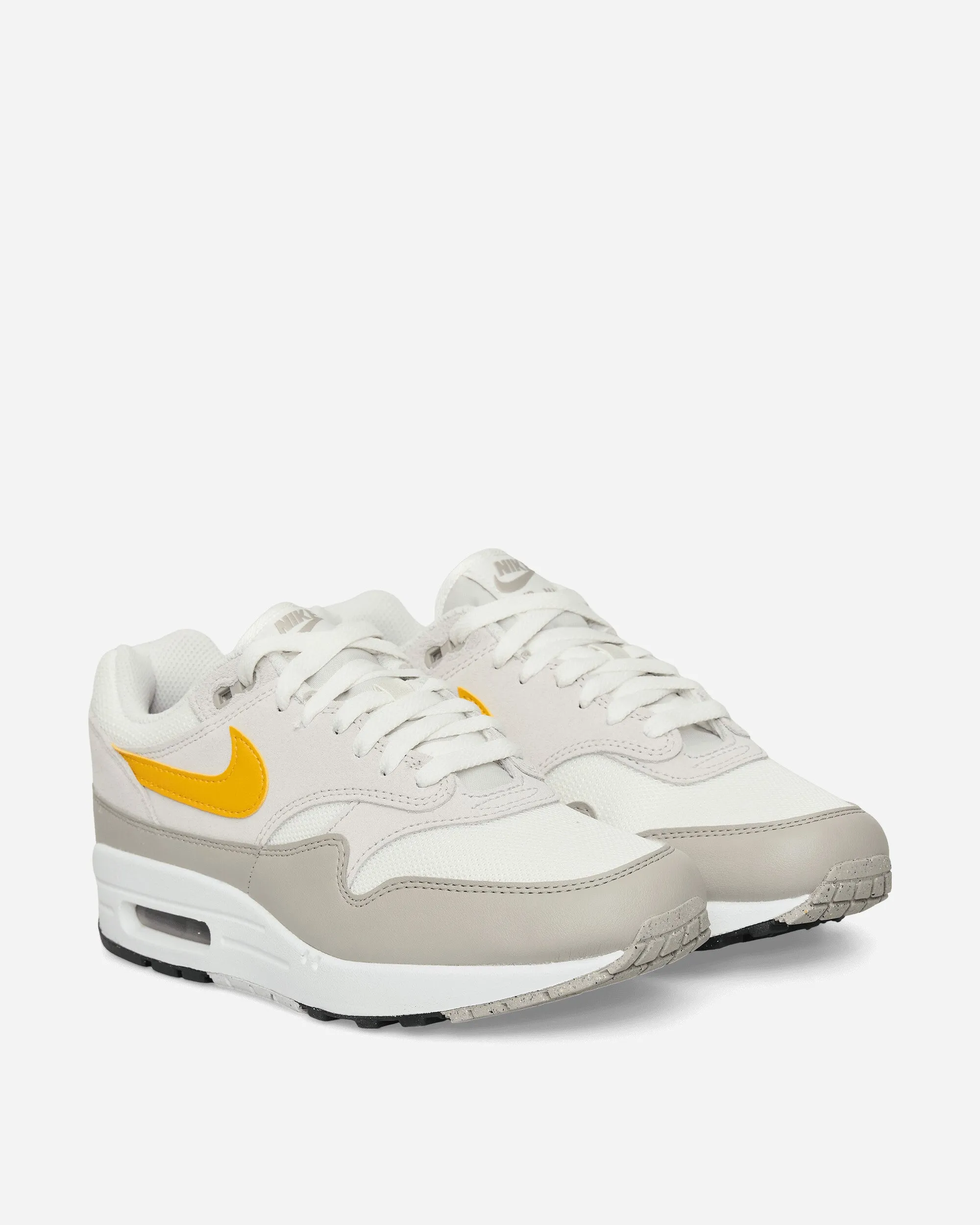 Air Max 1 Essential Sneakers Blanc Sommet / Gris Vaste / Or Université