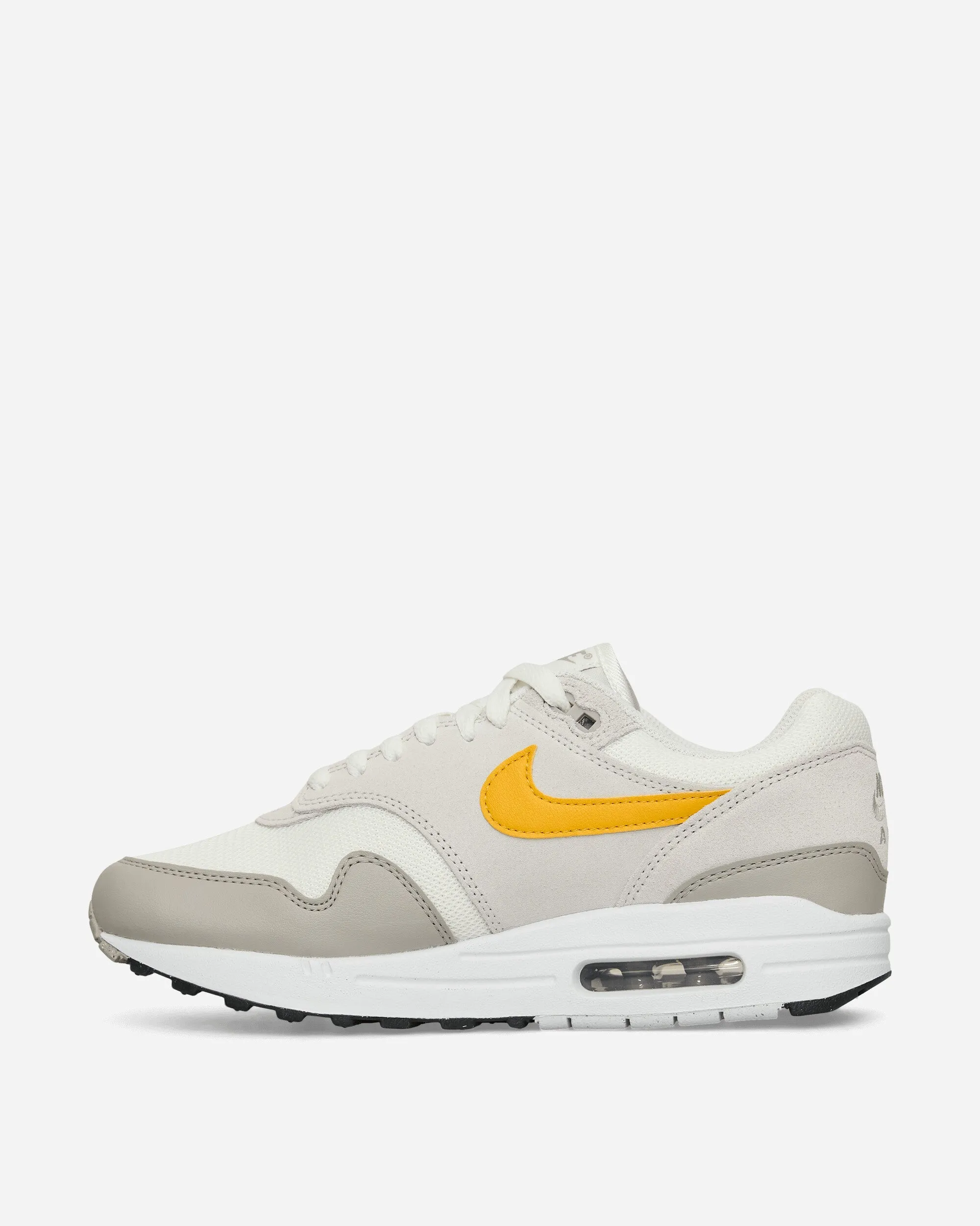 Air Max 1 Essential Sneakers Blanc Sommet / Gris Vaste / Or Université