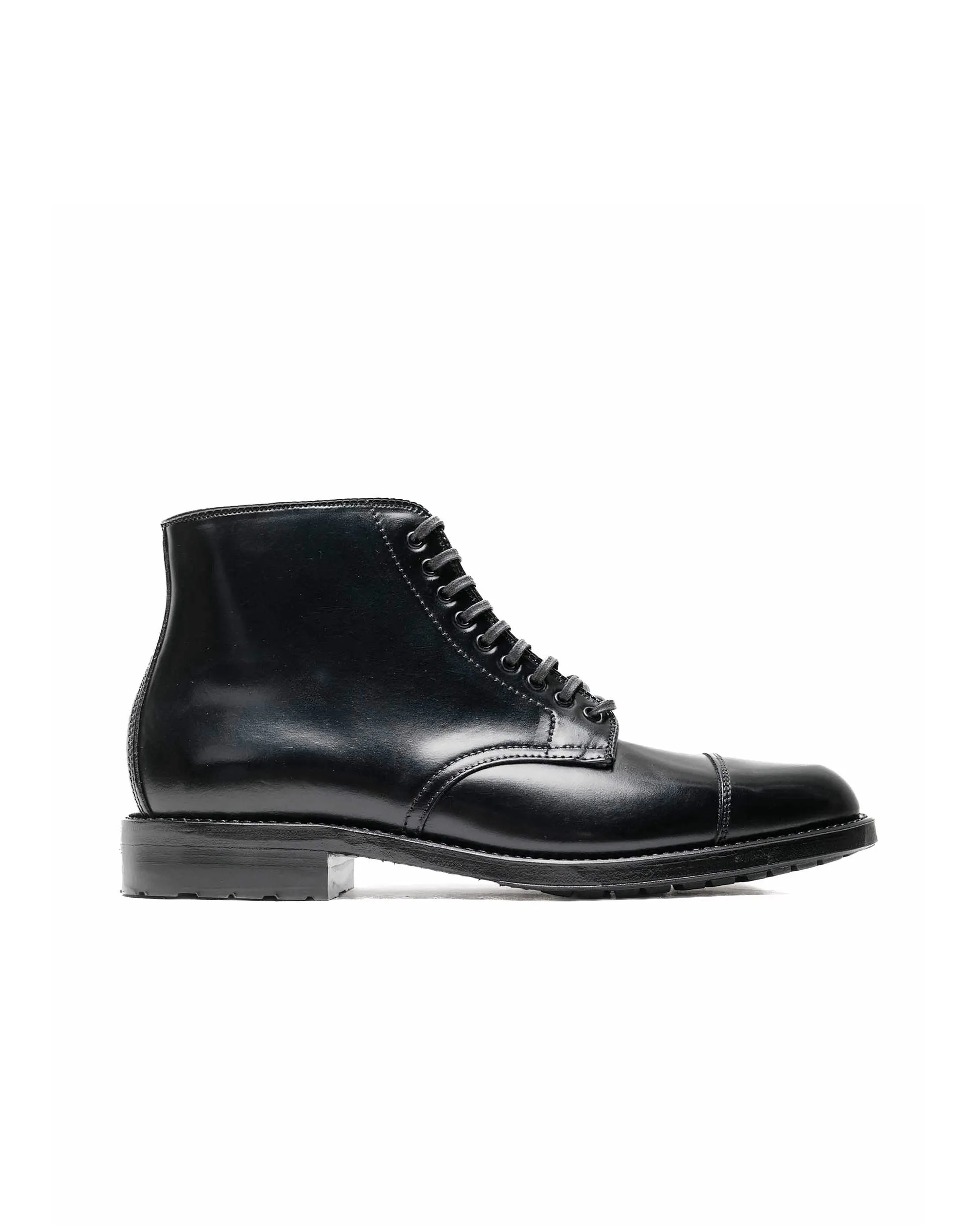 Botte Alden Straight Tip avec semelle Commando en Shell Cordovan noir 39625C