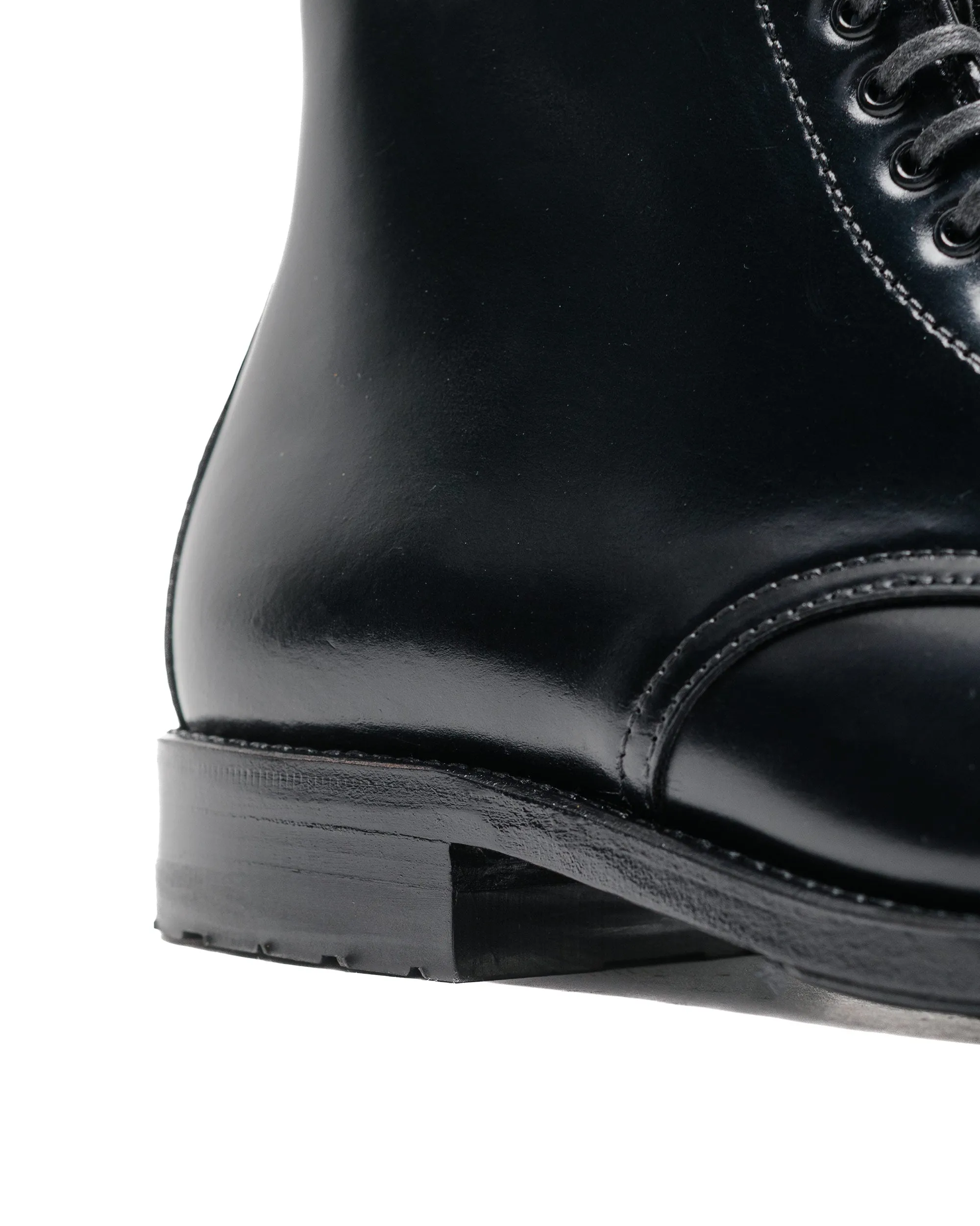 Botte Alden Straight Tip avec semelle Commando en Shell Cordovan noir 39625C