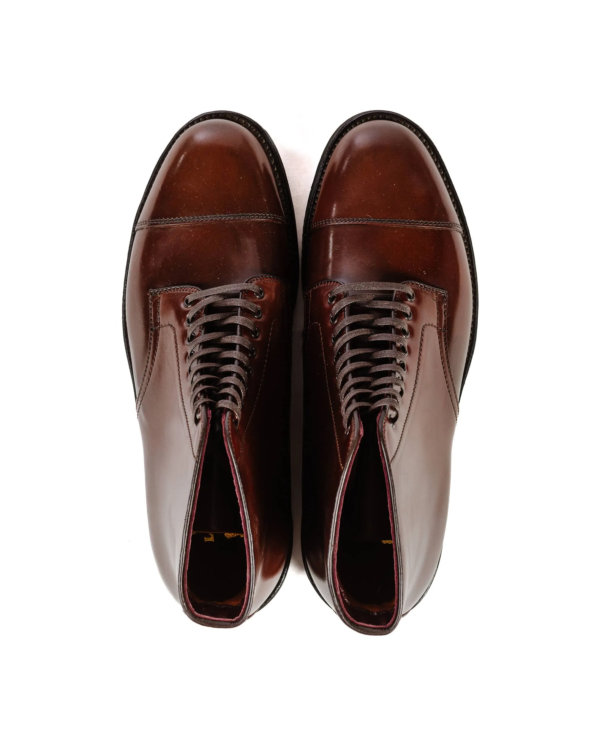 Botte Alden Straight Tip avec semelle Commando Couleur '8' Shell Cordovan G2801C