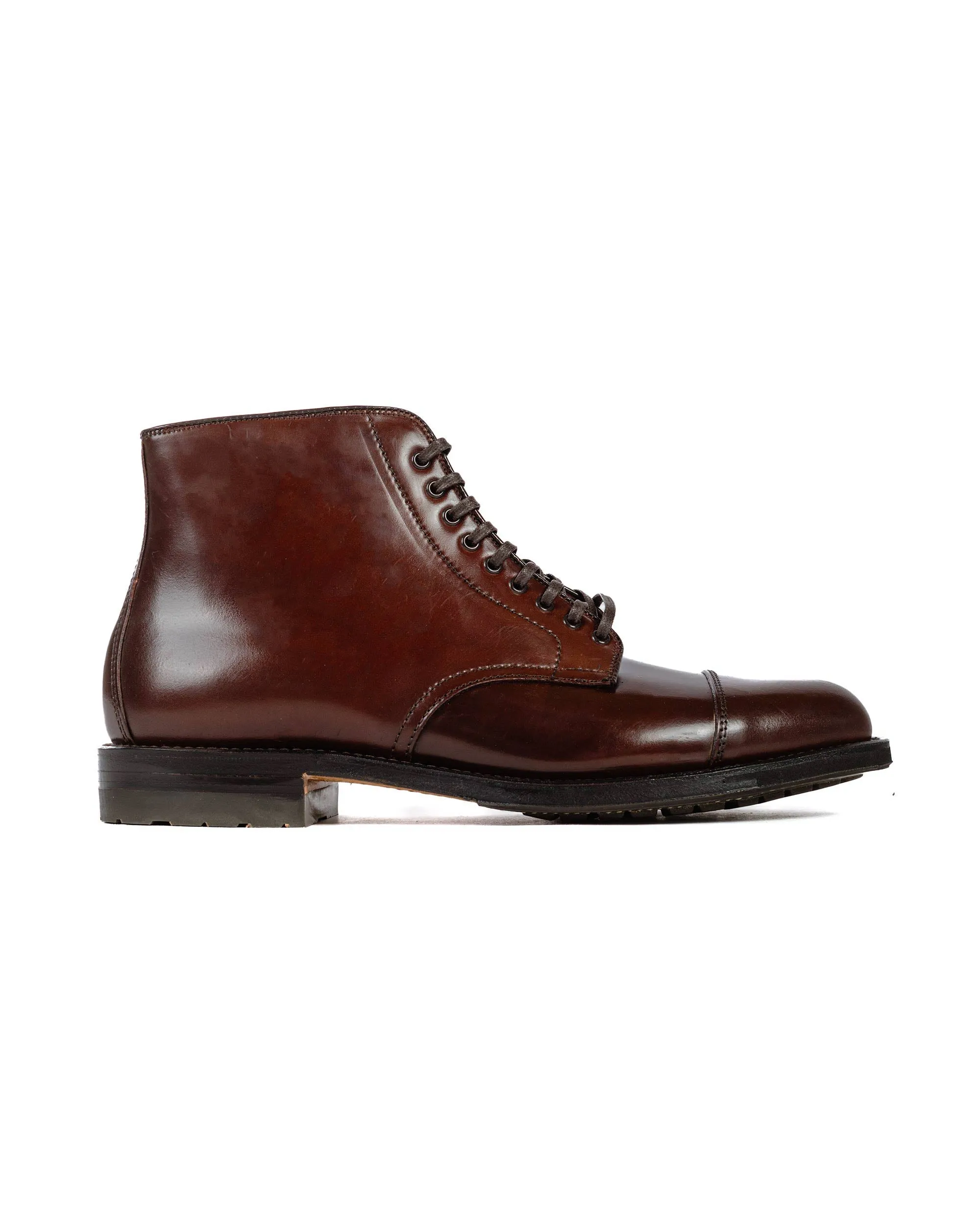 Botte Alden Straight Tip avec semelle Commando Couleur '8' Shell Cordovan G2801C