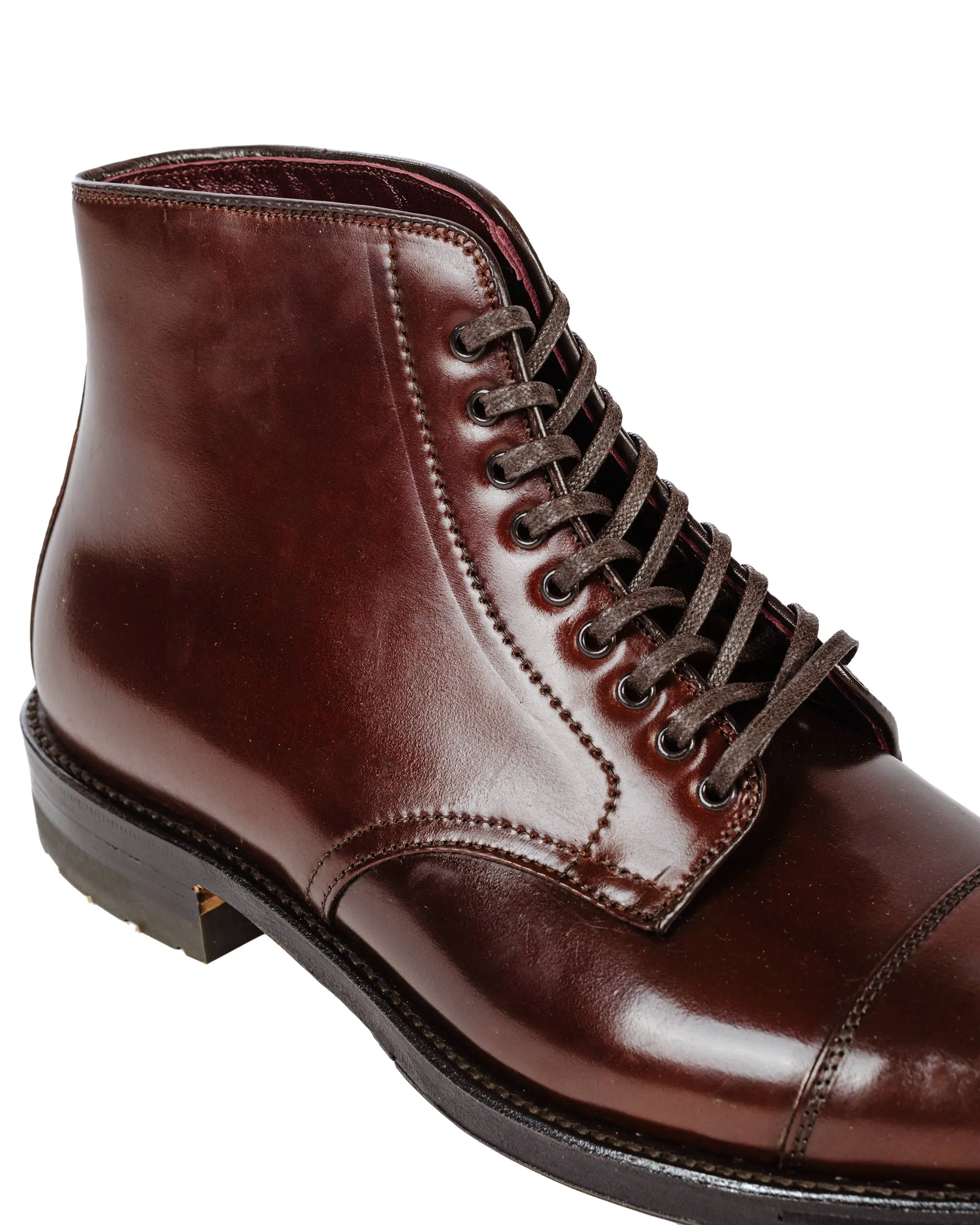 Botte Alden Straight Tip avec semelle Commando Couleur '8' Shell Cordovan G2801C