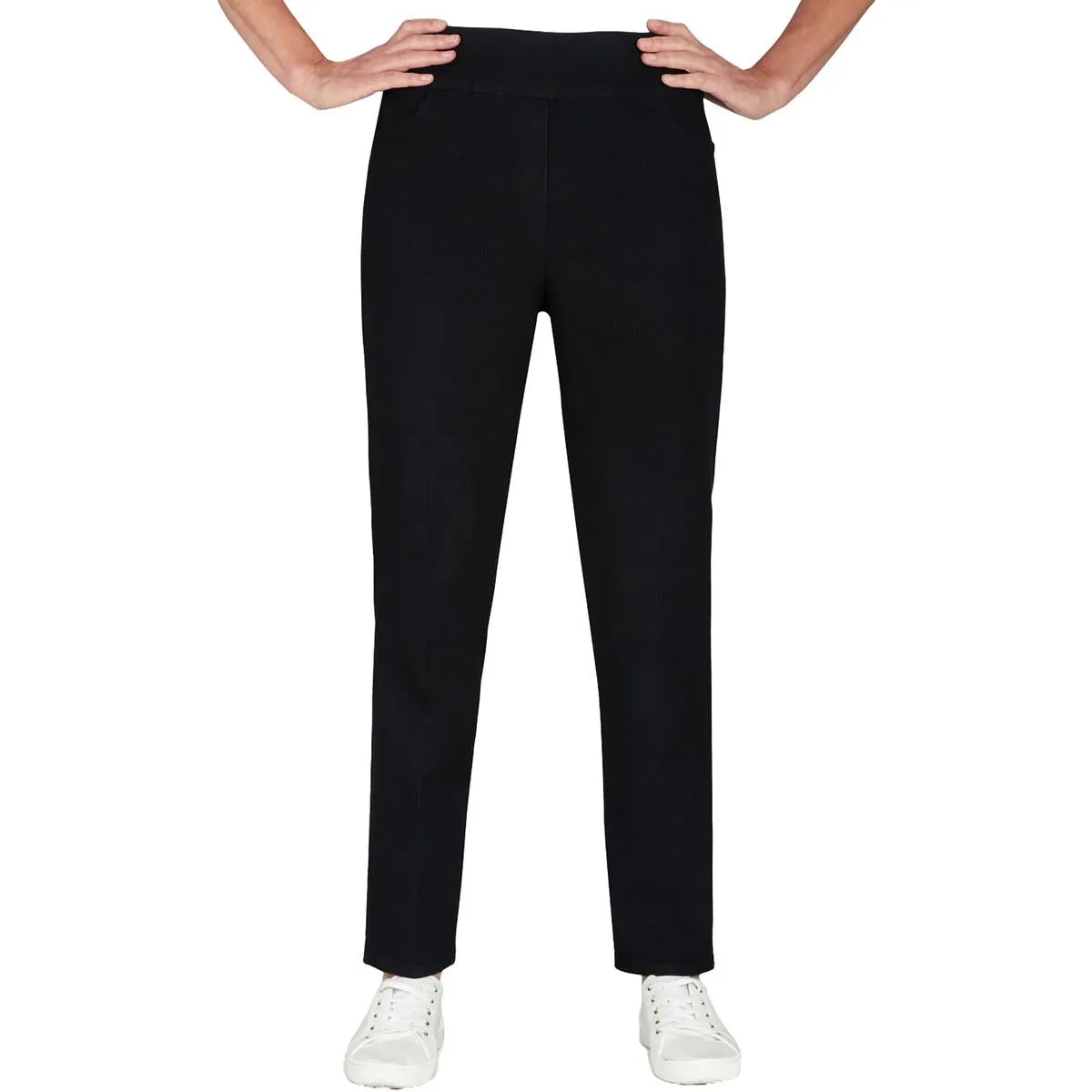 Alfred Dunner Femmes Petites Jeans à Taille Moyenne Coupe Moderne Jambe Droite