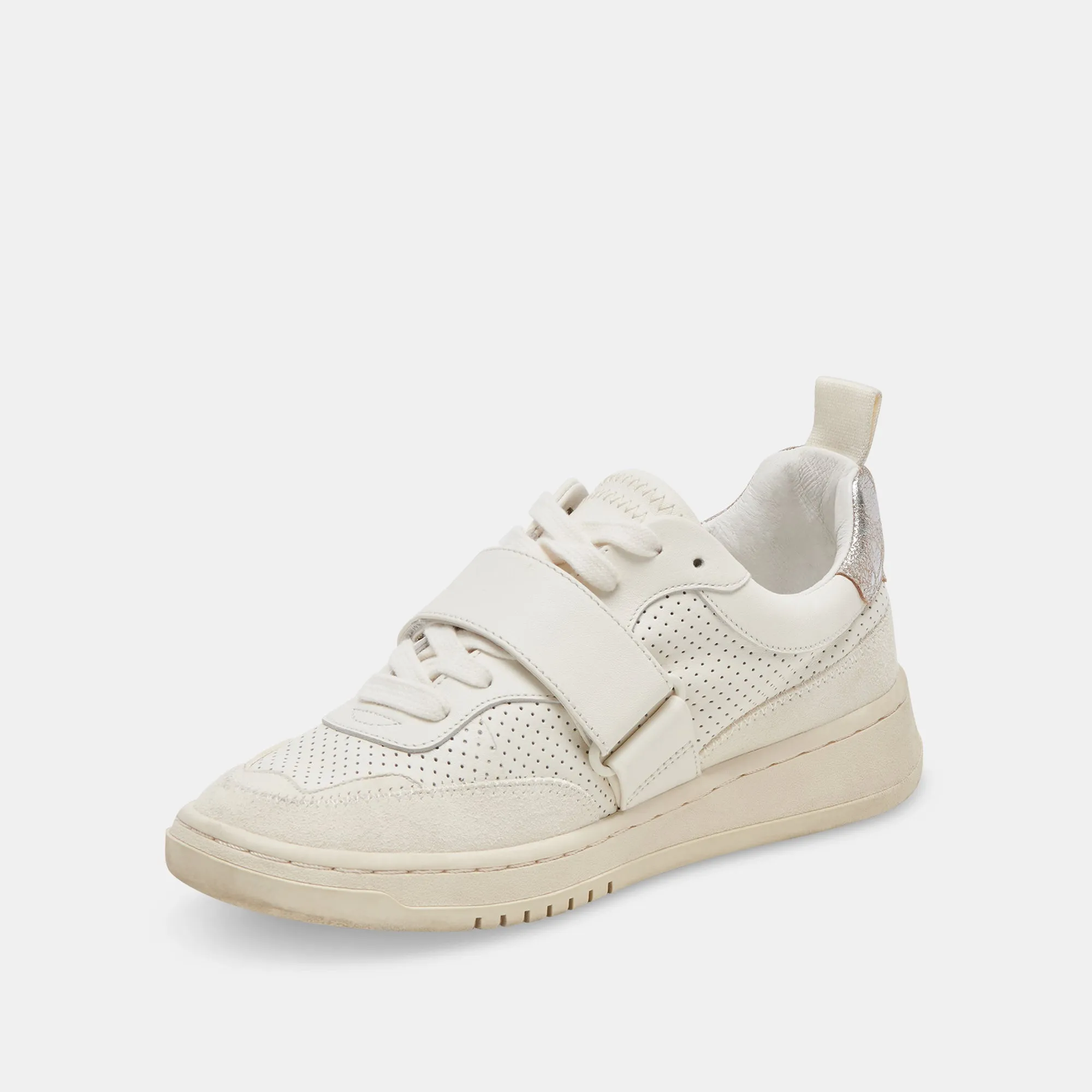 ALVAH SNEAKERS BLANC EN CUIR PERFORÉ