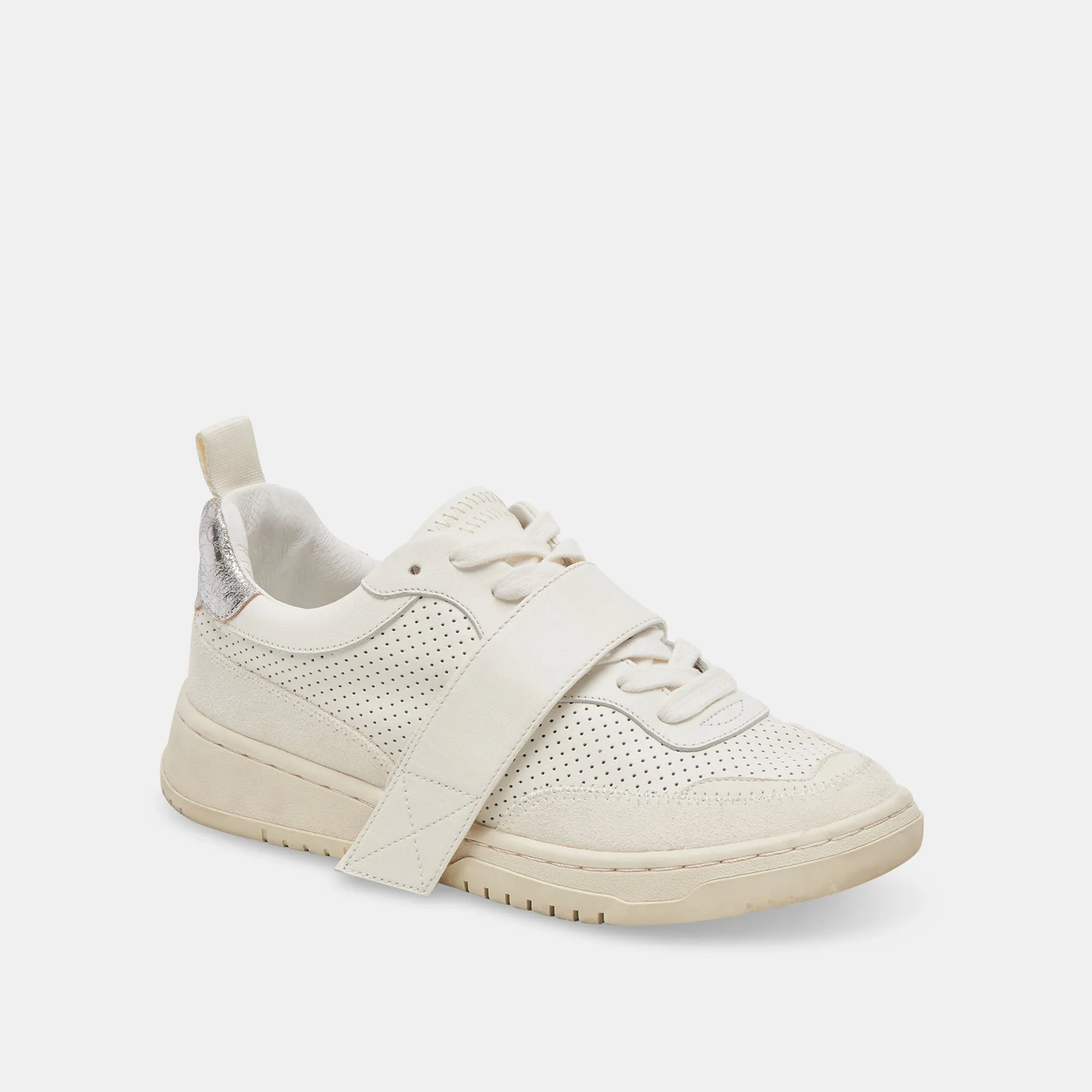 ALVAH SNEAKERS BLANC EN CUIR PERFORÉ