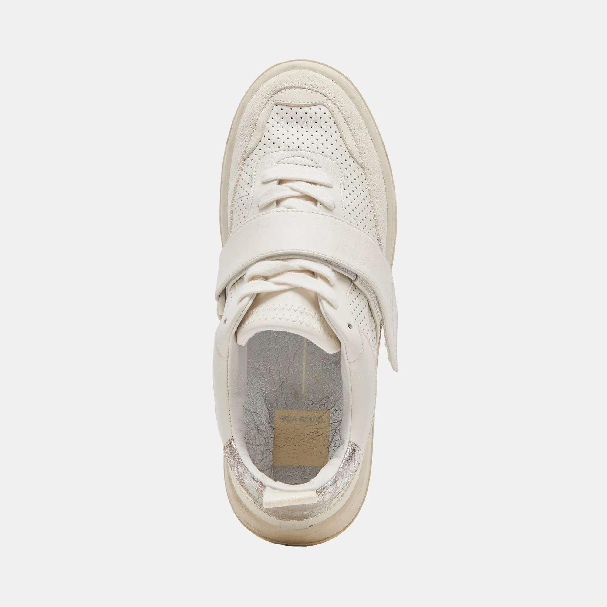 ALVAH SNEAKERS BLANC EN CUIR PERFORÉ