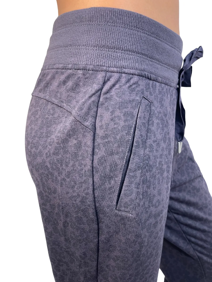 Apana Pantalon de survêtement Petit Léopard Pétrole