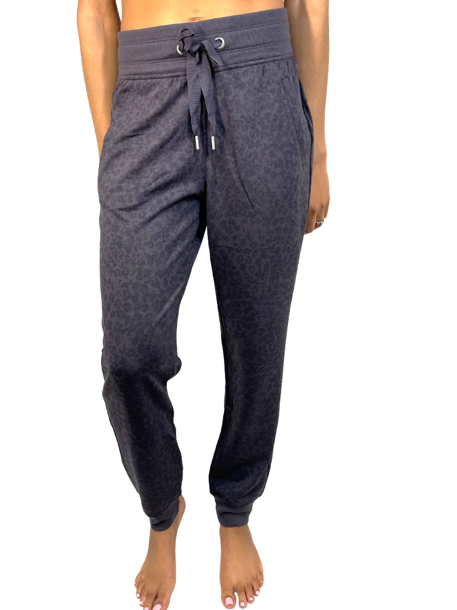 Apana Pantalon de survêtement Petit Léopard Pétrole
