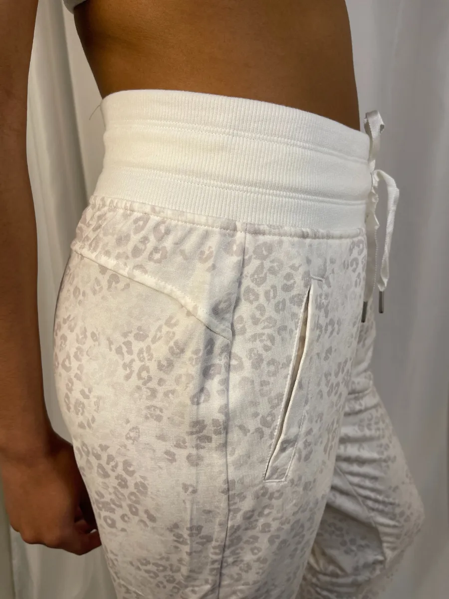 Pantalon de survêtement Apana Little Leopard Blanc hiver