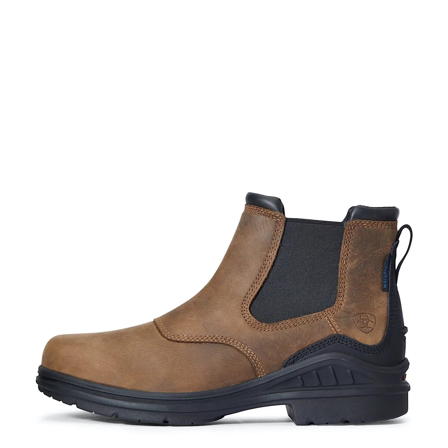 Bottes imperméables Ariat Barnyard Twin Gore II pour hommes - Chaussures Ariat marron antique