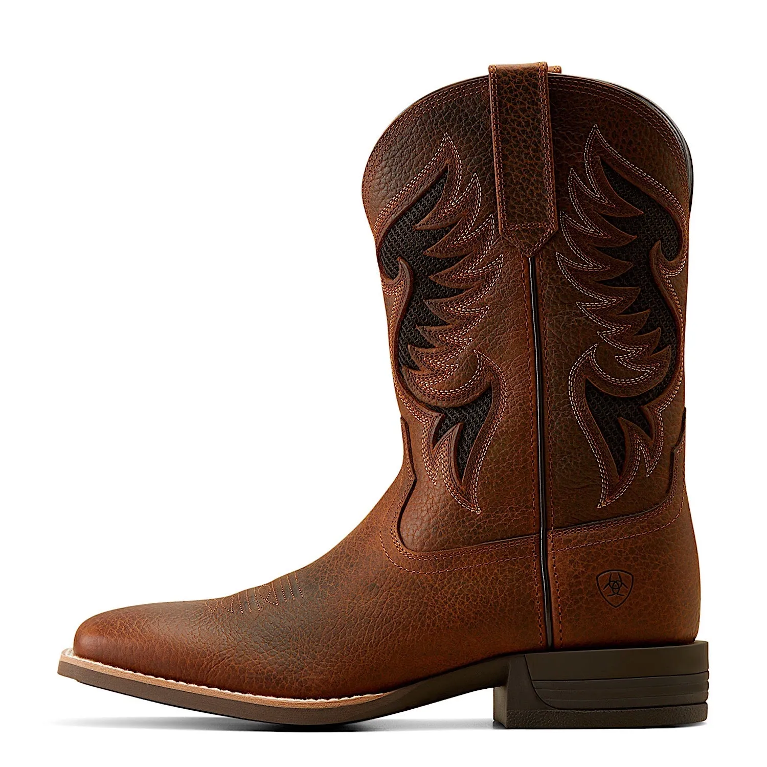Bottes Cowpuncher VentTEK pour Hommes Ariat - Chaussures Ariat Brown Oiled Rowdy