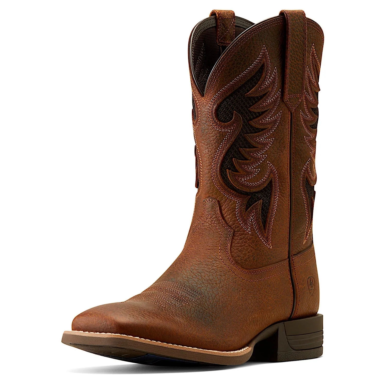 Bottes Cowpuncher VentTEK pour Hommes Ariat - Chaussures Ariat Brown Oiled Rowdy