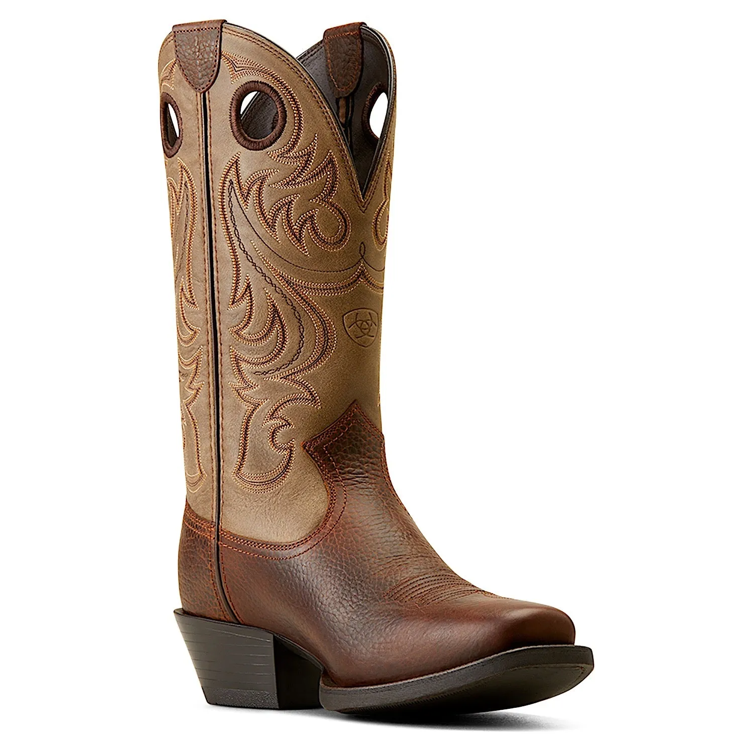 Ariat Chaussures Homme Sport Bout Carré Marron Huilé Rowdy/Brun Bomber