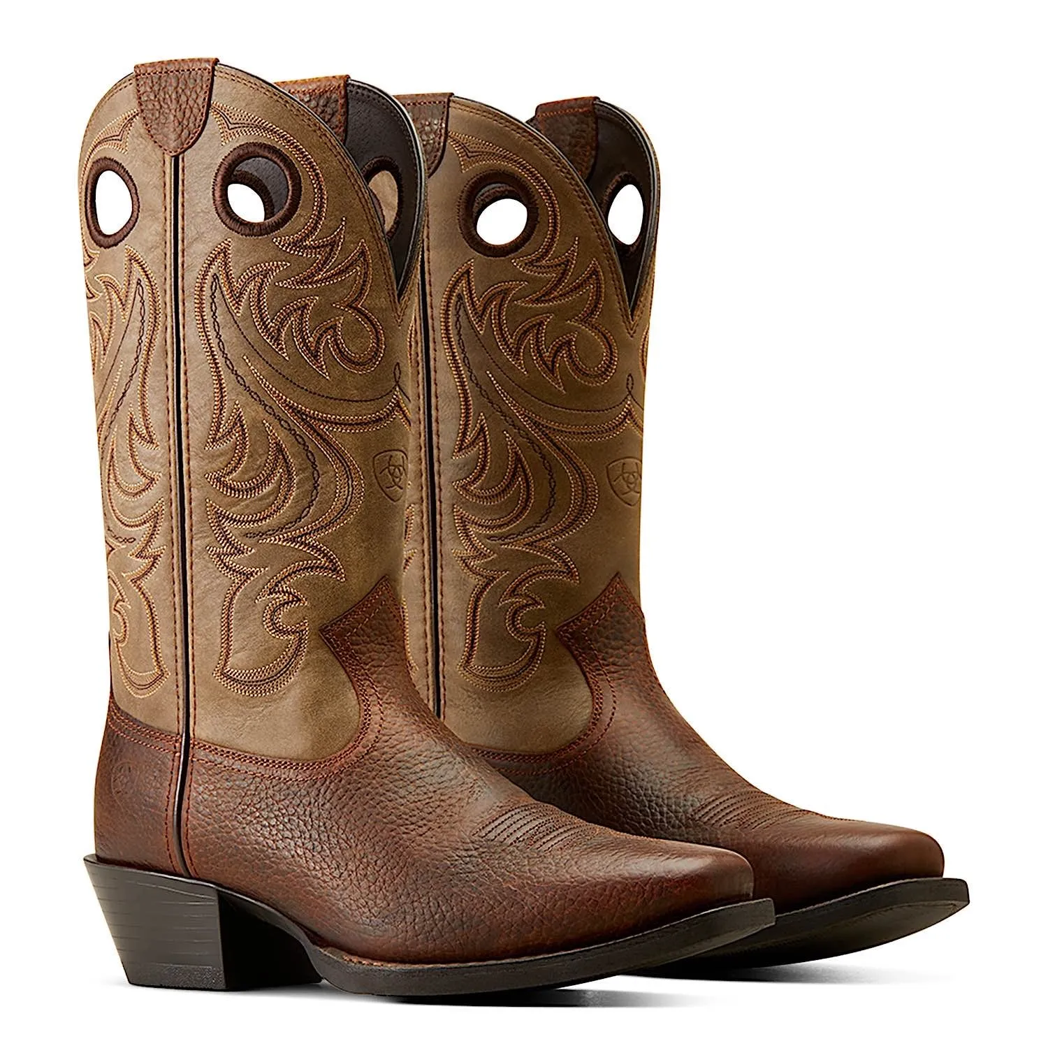 Ariat Chaussures Homme Sport Bout Carré Marron Huilé Rowdy/Brun Bomber