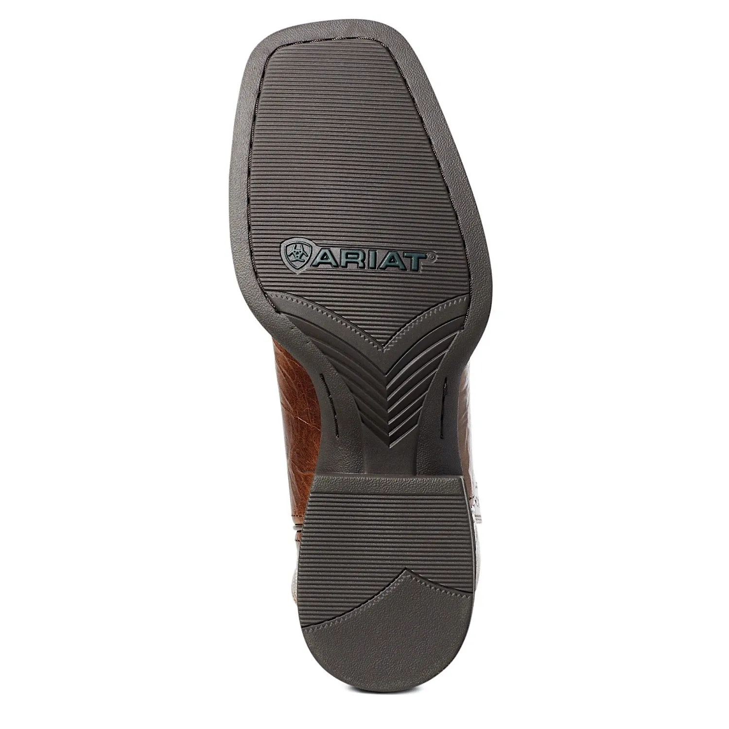 Bottes sport à bout large carré pour hommes Ariat - Beurre de cacahuète/Chaga Marron Chaussures Ariat