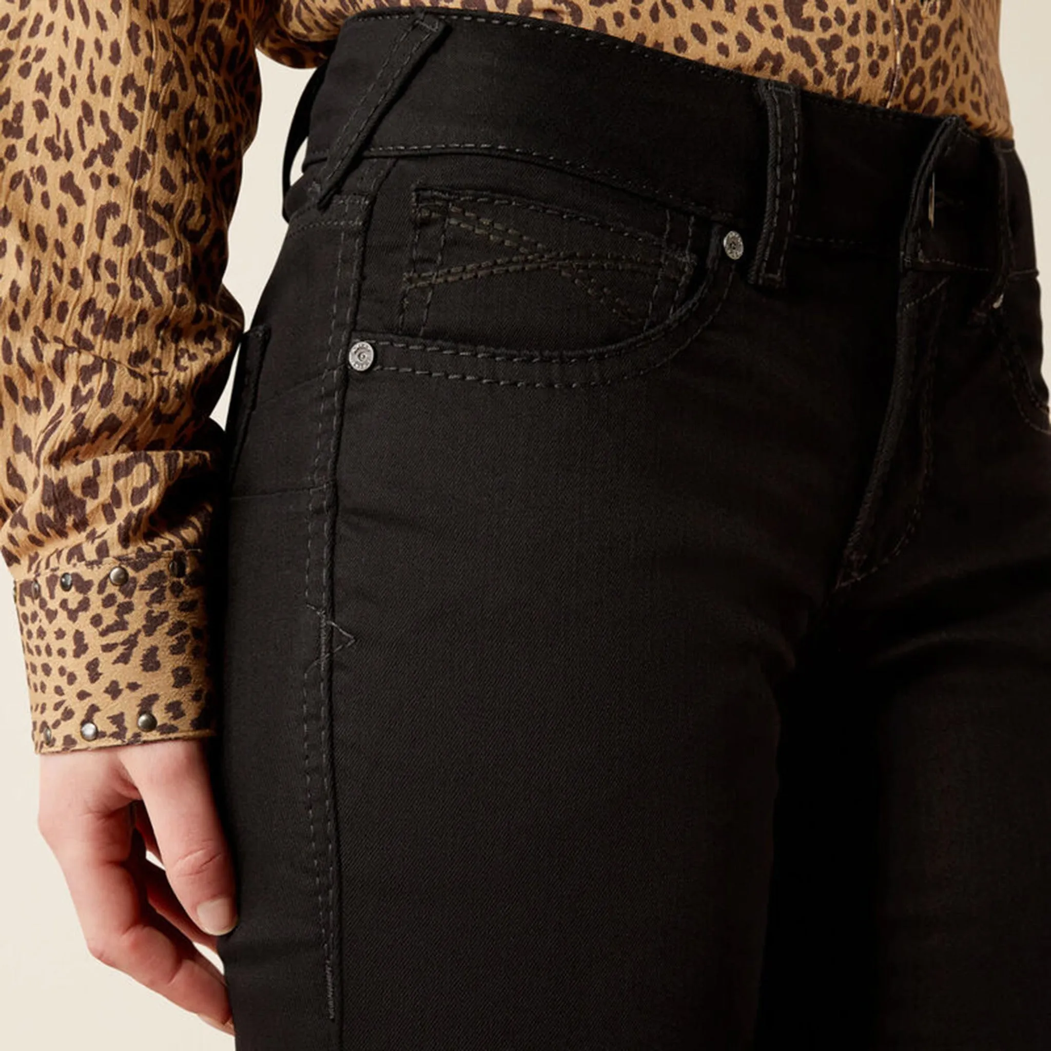Ariat Perfect Rise Ella Jean Boot Cut pour Femme en Noir