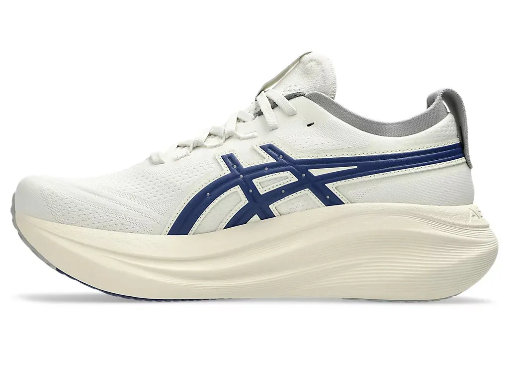 Asics Chaussures de Running Homme Gel Nimbus 27 ATC - Bouleau/Bleu Indigo (1011C028-200)