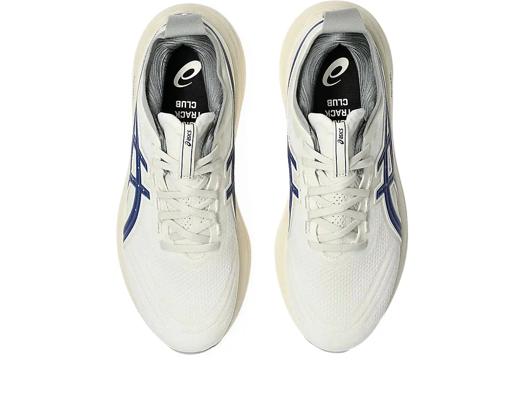 Asics Chaussures de Running Homme Gel Nimbus 27 ATC - Bouleau/Bleu Indigo (1011C028-200)