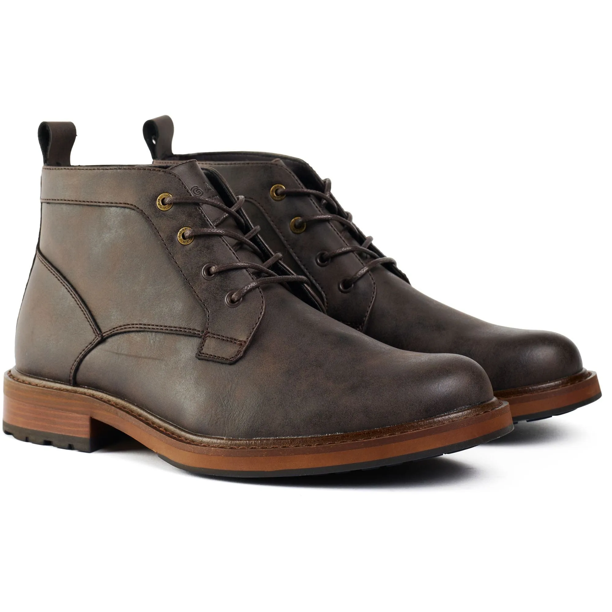 Bottes Chukka en Simili-Cuir pour Homme Aspar | Marron