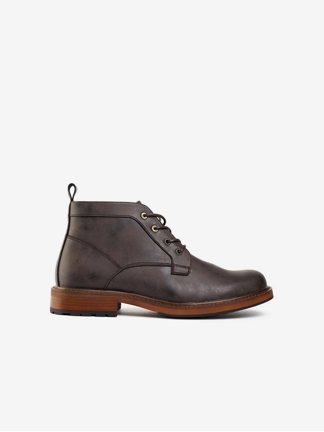 Bottes Chukka en Simili-Cuir pour Homme Aspar | Marron