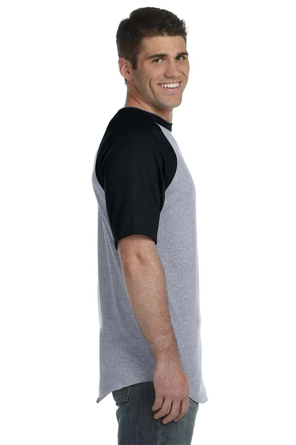 T-shirt à manches courtes pour hommes Augusta Sportswear - Gris chiné/Noir