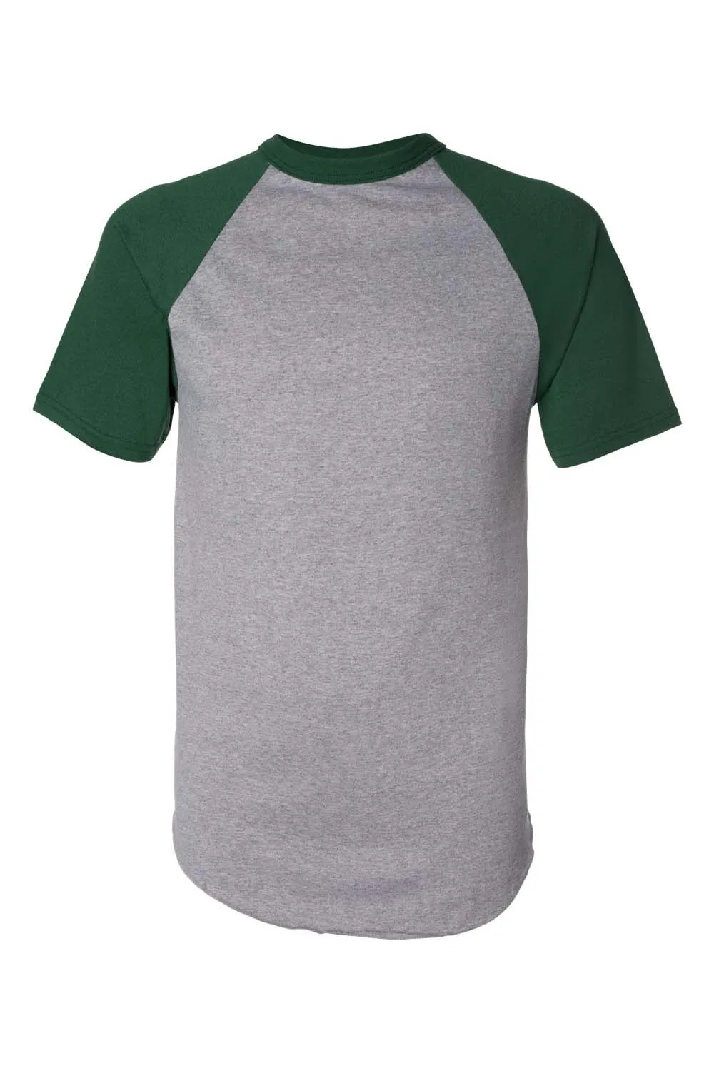 T-shirt à manches courtes pour hommes Augusta Sportswear - Gris chiné/Vert foncé