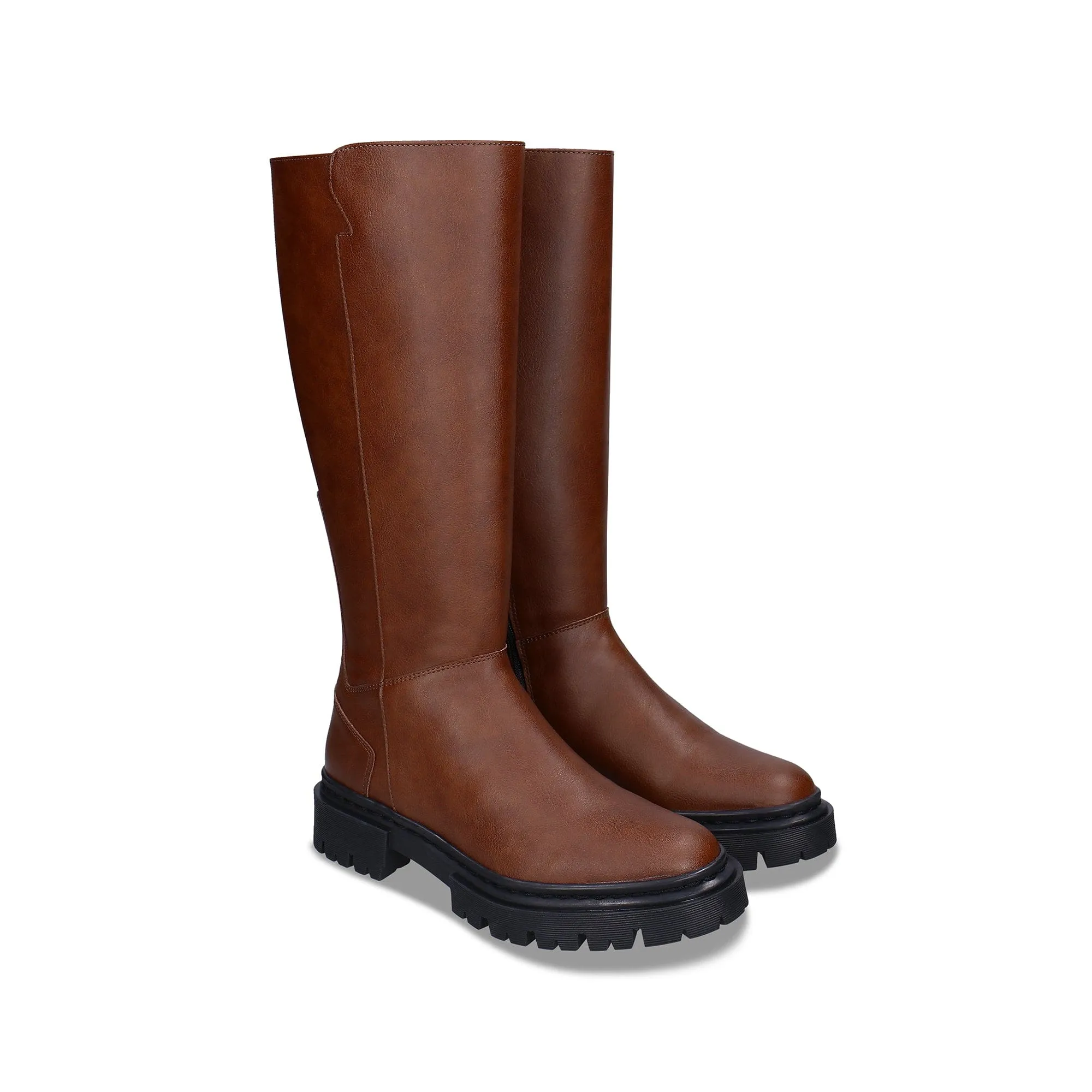 Bottes en similicuir pour femme Aurora | Marron