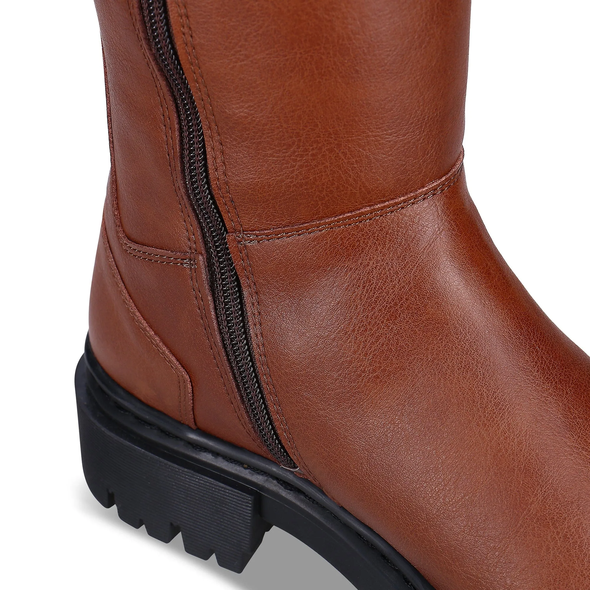 Bottes en similicuir pour femme Aurora | Marron