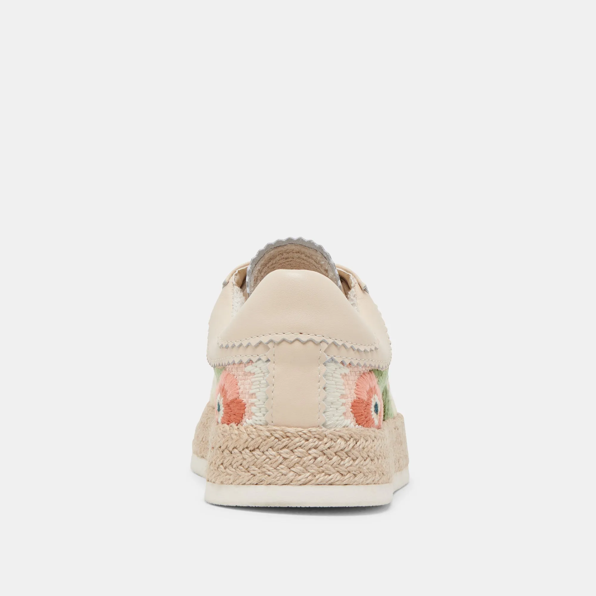 AZALIA SNEAKERS FLEURIES ROSES EN RAFFIA