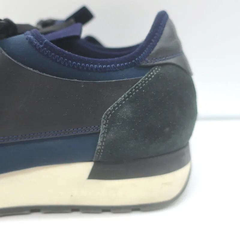 Balenciaga Race Runner Sneakers en Cuir Bleu Marine & Mesh Taille 37