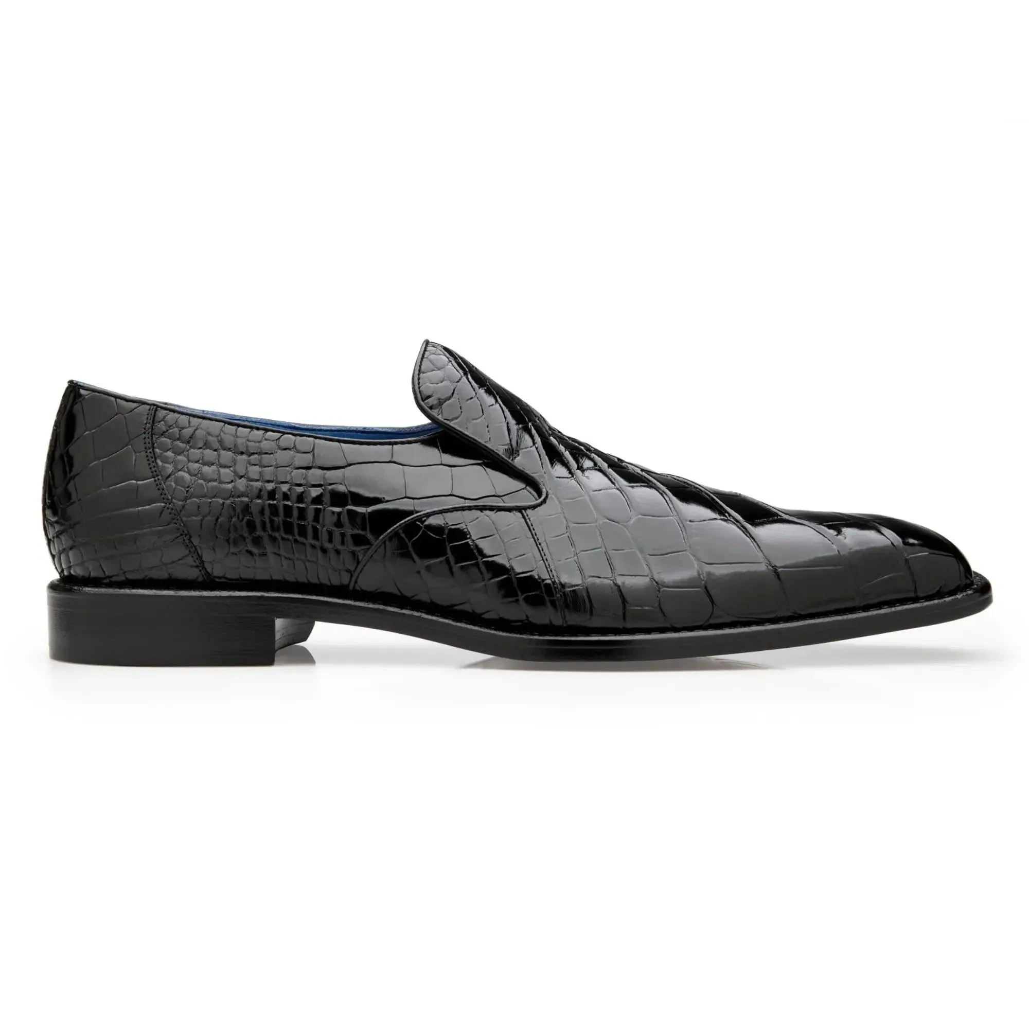 Chaussures Belvedere Exotic Skin Belvedere Genova en Véritable Alligator Américain Noir, Mocassins