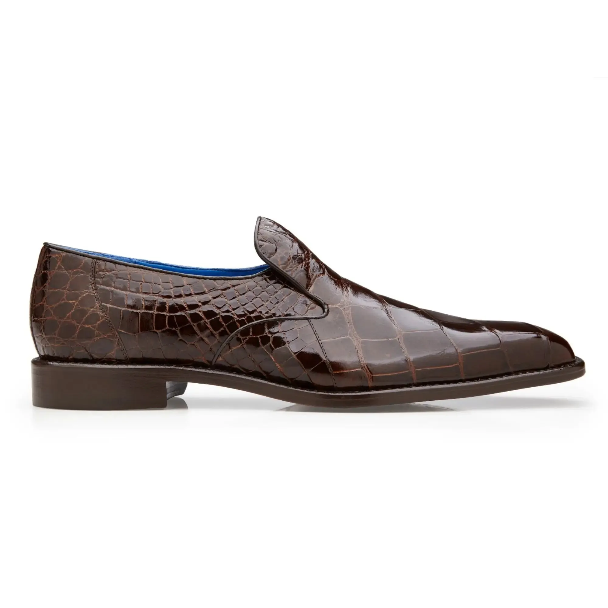 Chaussures Belvedere en peau exotique Belvedere Genova en véritable alligator américain marron chocolat