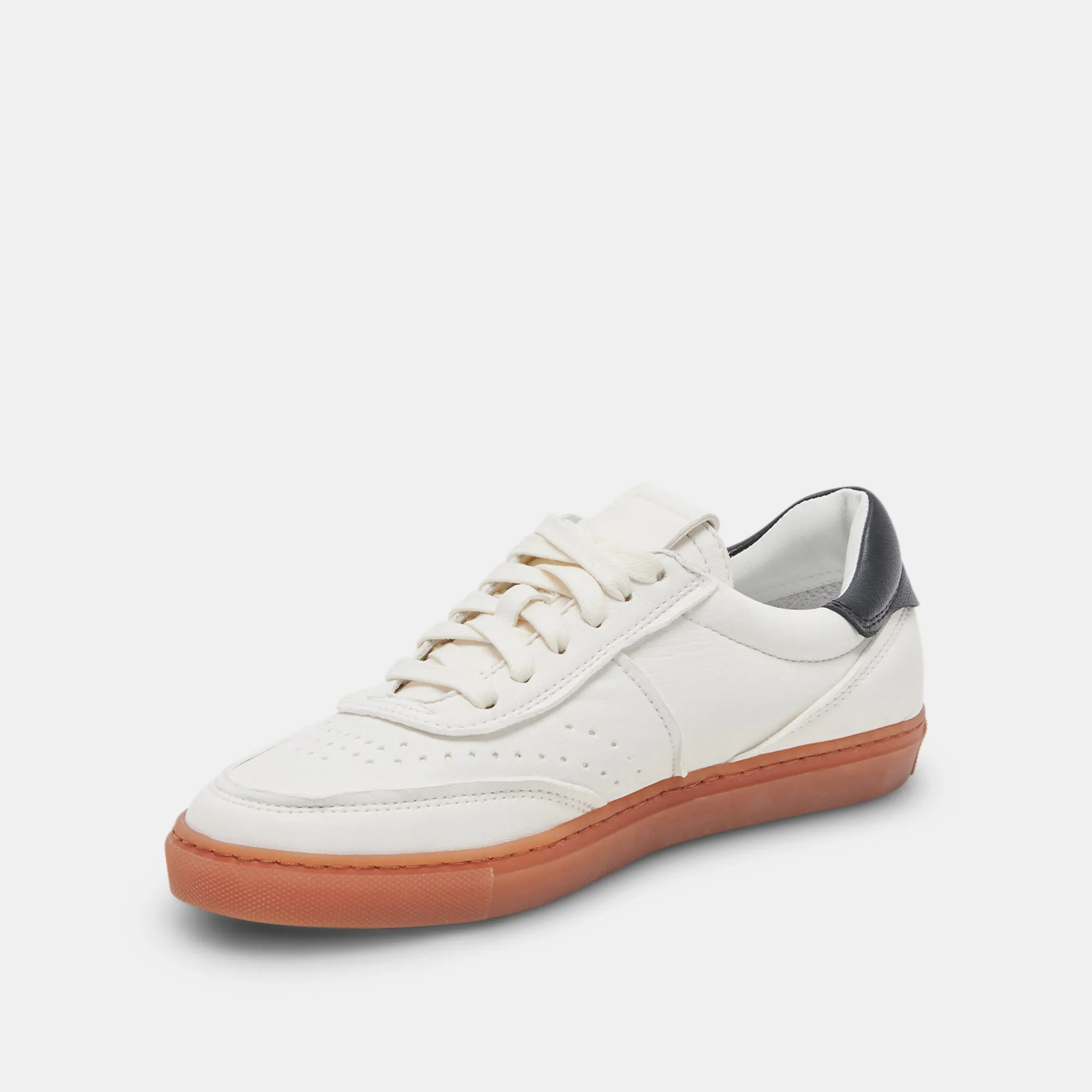 BODEN SNEAKERS BLANC NOIR CUIR